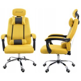  Giosedio GPX013 Gaming-Stuhl, schwarzer und gelber Stoff