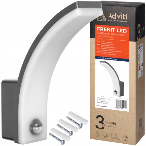  Adviti schwarze Gartenwandleuchte mit integrierter 20-W-LED-Quelle