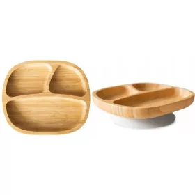  Ecorascals-Teller, grauer Bambus