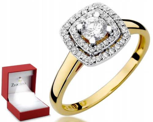  GOLDRING MIT DIAMANTEN 0,50 KT. GRAVUR 585