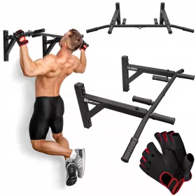    Multifunktionale Klimmzugstange für Wandübungen, 6 Griffe +