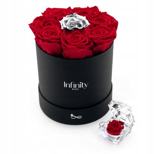 Blumen und Blumenkästen zum Valentinstag Blumenkasten ECHTE ewige Rosen Verlobungsblumen