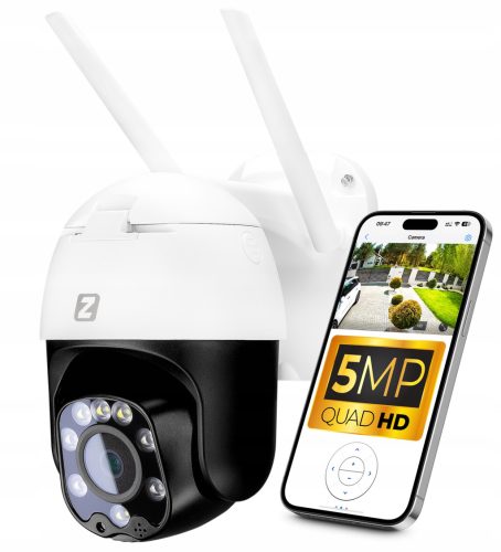  ROTIERENDE IP-AUSSENKAMERA WIFI 3-FACH ZOOM 5 MPx 2K