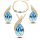  Ein Set Schmuck kr SWAROVSKI GOLD MANDEL