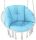  STORCHENNEST SCHAUKELKISSEN BOHO POLEN - blau