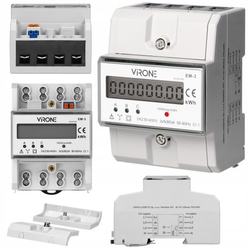 Virone 400 V IP20 80 A Zähler