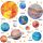  SEHR GROSSE WANDAUFKLEBER PLANET SPACE XXL