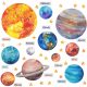  SEHR GROSSE WANDAUFKLEBER PLANET SPACE XXL