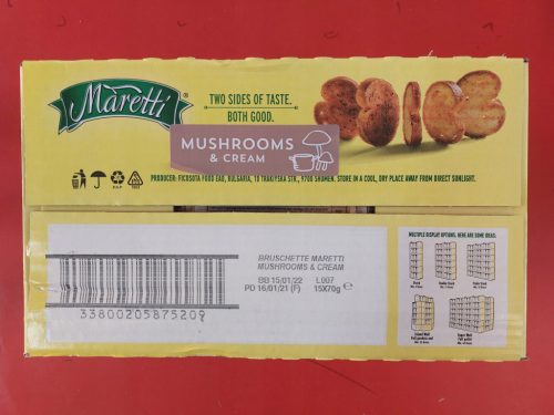 15er Pack Maretti Bruschette Chips Pilz-Sahne-Geschmack 70g