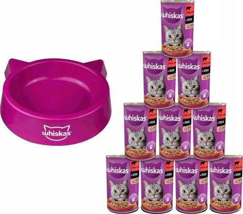  WHISKAS 1+ mit Rindfleisch in Sauce 400 g Nassdose