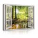  Bild WALDFENSTER An der Wand Leinwand für das Wohnzimmer 100x70