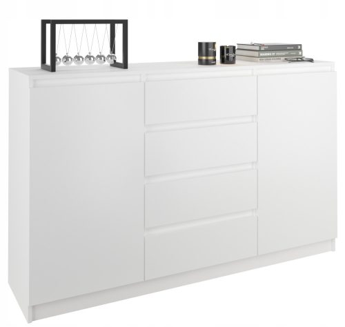  Mobene Moderne Kommode 160 x 40 x 98 cm mattweiß