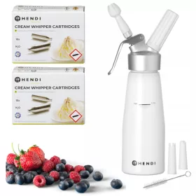 Schlagsahne-Siphon 0,5 l + 20 Kartuschen Hendi588369