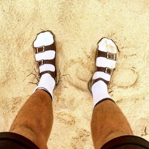 Coole, lustige Gadgets GESCHENK für EHEMANN lustige Socken JANUSZA'S SANDALEN