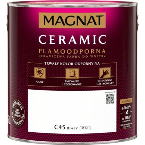 Magnat Keramik-Wandfarbe 2,5 l Weiß C45 matt