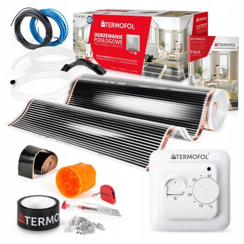  INFRAROT-HEIZFOLIEN-KIT, Leistung 80 W, 100 cm Fläche. 24m² + TF-H3