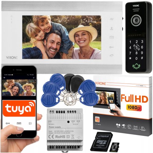 WiFi FULL HD 7' VIDEO-GEGENSPRECHERVERSCHLÜSSELUNG + ANWENDUNG