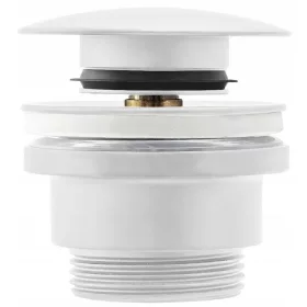    Stöpsel ohne Überlauf, mit Click-Clack-Überlauf, rund Rea, weiß