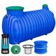 Regenwassersammeltank - Regenwassertank 4000 l 157 x 140 cm schwarz
