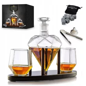  Whisky-Set DIAMOND CARAFE Gläser Geschenk