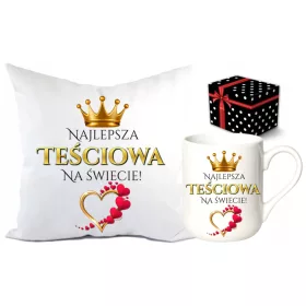  Set aus Kissen und Becher als GESCHENK FÜR SCHWIEGERMUTTER