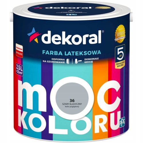  Dekoral Acryl-Wandfarbe 2,5 l Grau Classic matt