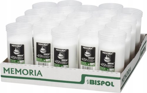 BISPOL PARAFFIN Kerzeneinsätze P195 20 Stück 45h