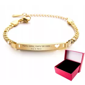  Cazz-Armband aus Goldstahl, 20 cm