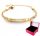  Cazz-Armband aus Goldstahl, 20 cm