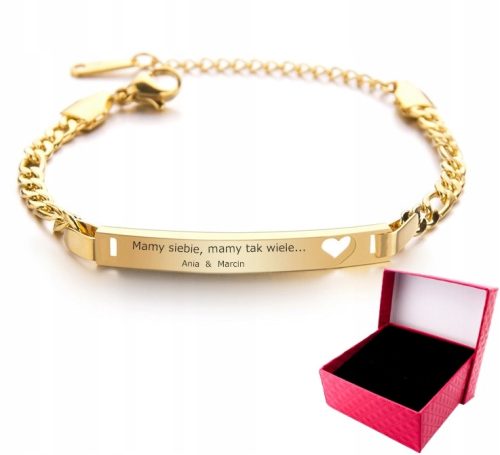  Cazz-Armband aus Goldstahl, 20 cm