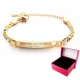  Cazz-Armband aus Goldstahl, 20 cm