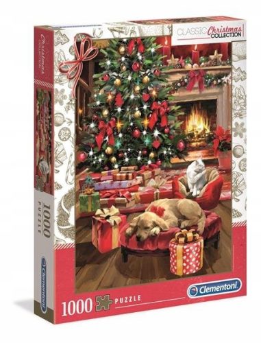  Puzzle 1000 Weihnachten am Kamin Clementoni 39580