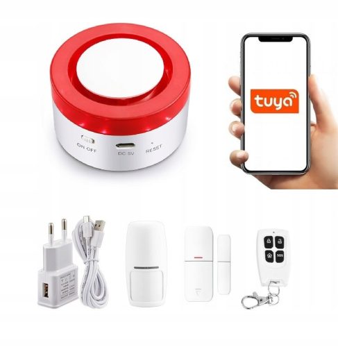 DRAHTLOSE SIRENE WiFi ALARM TUYA POLNISCH