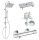 Grohe Grohtherm 800 Chrom-Duscharmatur + Invena Nyks Aufputz-Duschset