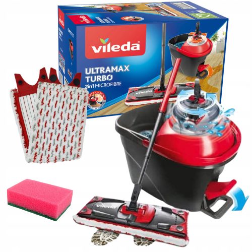 Vileda Ultramax Turbo Flachwischeimer + Vileda Küchenspüle 1 Stk.
