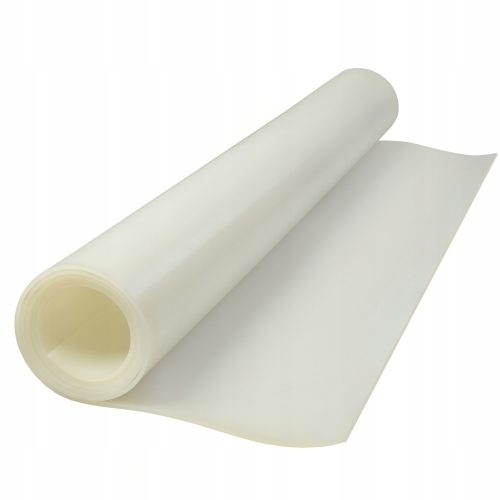 VMQ MVQ Silikonplattenmatte, Dicke 4 mm, Breite 120 cm, milchige Farbe 0,6 m2
