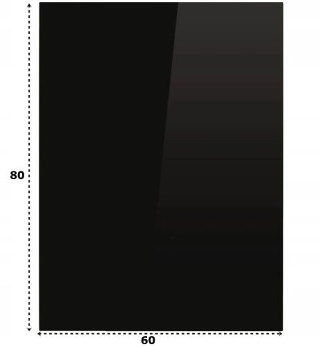 Gehärtetes Glas für Kaminofen 80x60 cm SCHWARZ