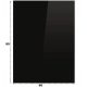 Gehärtetes Glas für Kaminofen 80x60 cm SCHWARZ