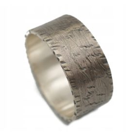    Breiter Herren-Ehering aus Silber – 925er Silber – 1,0 cm