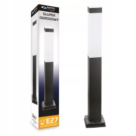  Quadratischer Lichtmast Masterled E27 45 cm schwarz