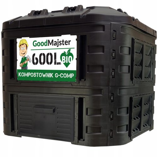 Komposter - GoodMajster 1-Kammer-Komposter, 600 l, schwarz