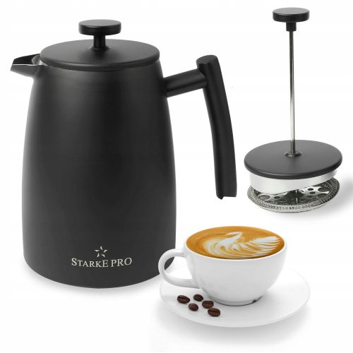 Tee- und Kaffeekanne und Kaffeemaschinen Starke Pro Encora Kolbenbrauer 1 l schwarz