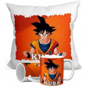  DRAGON BALL BECHER + KISSEN + BELIEBIGER NAMEN