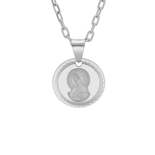  Medaille Unserer Lieben Frau vom Tor der Morgenröte, rhodiniertes Silber