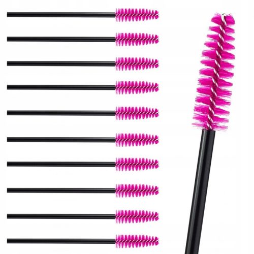  10 x SPIRALE WIMPERNPINSEL ROSA 10 Stk