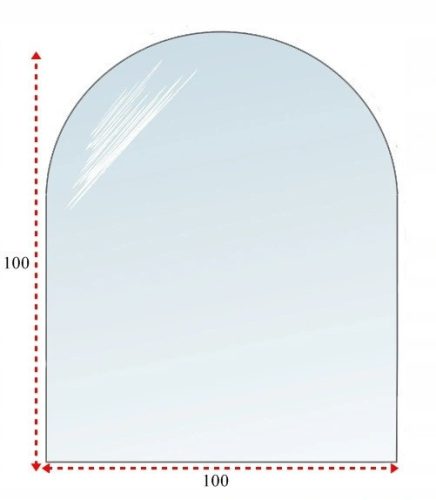 Gehärtetes Glas für Kaminofen 100x100 cm