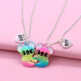    BFF FREUNDSCHAFT HALSKETTE Magnet TEDDYBÄREN KETTEN Teddybär