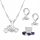  Halskette + Ohrringe Motorrad Silber 925 Set