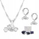  Halskette + Ohrringe Motorrad Silber 925 Set