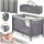  RicoKids Reisebett 65 x 125 cm in den Farben Grau und Silber